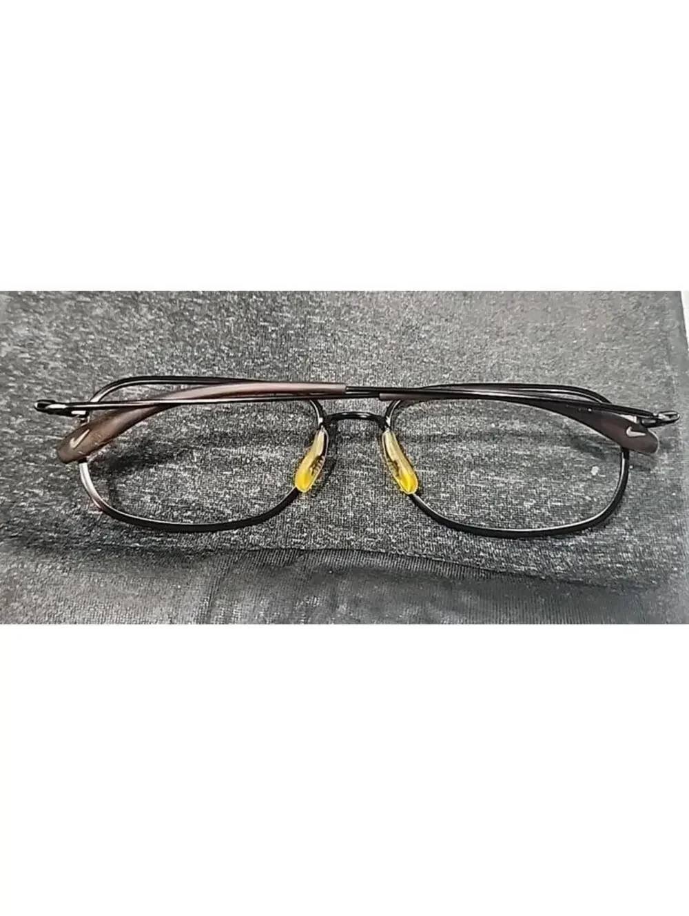 NIKE Reveal II 211 Brown Metal Rectangle Sunglasses Frame 56-18 145 Japan